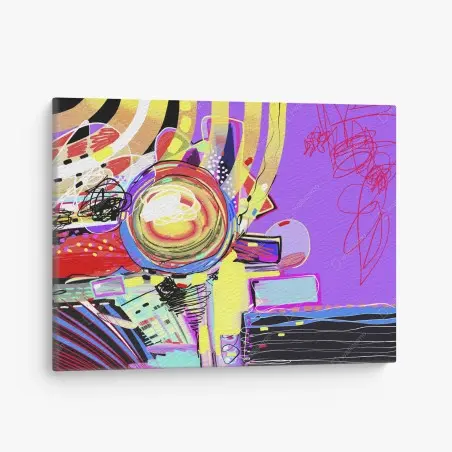 Tableau sur toile tourbillon chromatique contemporain – Wallnifity®