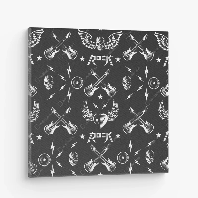 Tableau sur toile motif rock vintage noir et blanc – Wallnifity® Tableau sur toile motif rock vintage noir et blanc – Wallnifity®