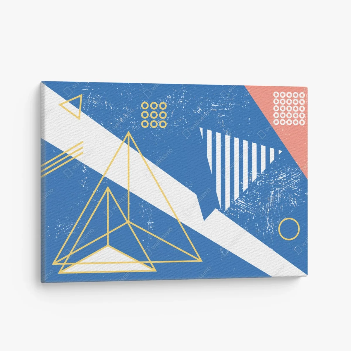 Tableau sur toile composition géométrique bleue et jaune – Wallnifity® Tableau sur toile composition géométrique bleue et jaune – Wallnifity®