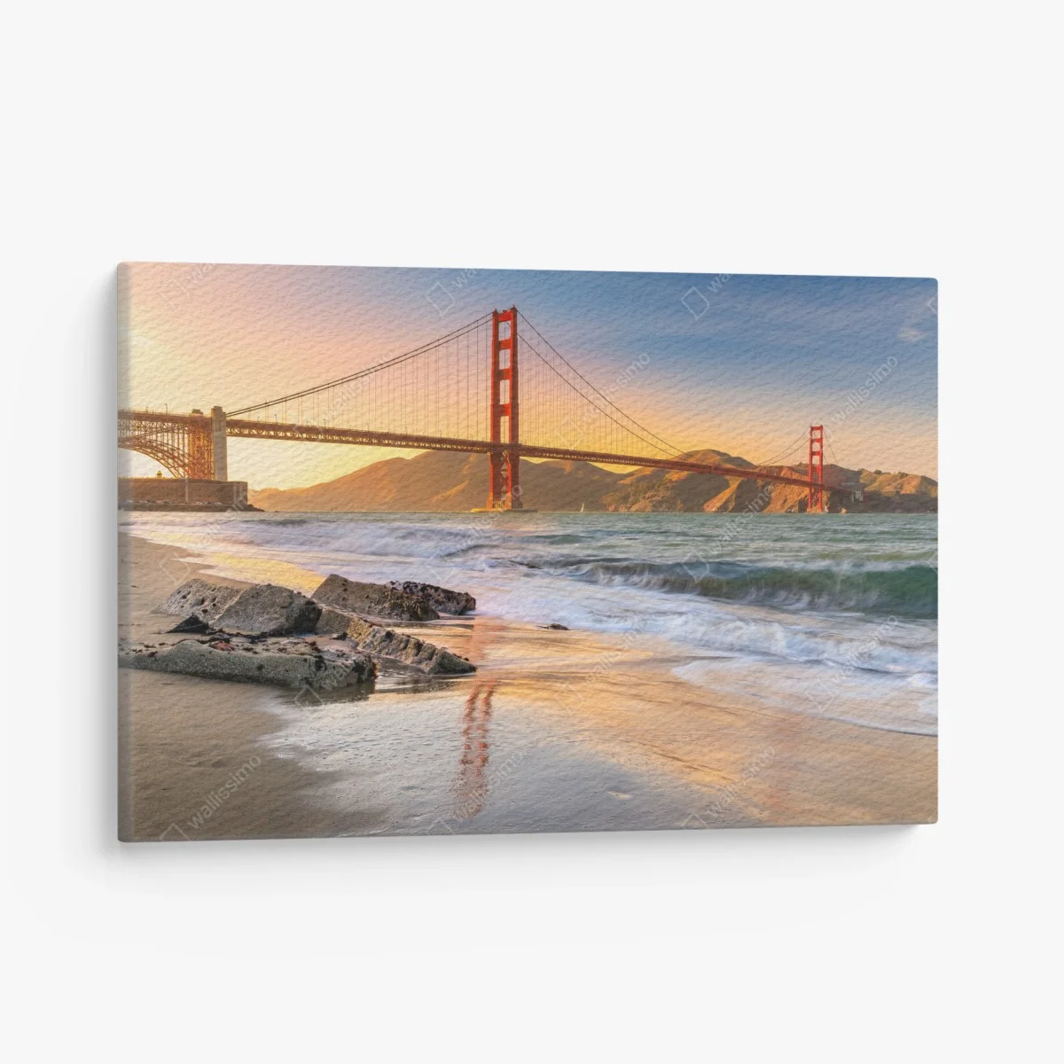 Tableau sur toile pont du Golden Gate à San Francisco au coucher de soleil – Wallnifity® Tableau sur toile pont du Golden Gate à San Francisco au coucher de soleil – Wallnifity®