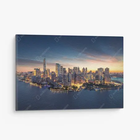 Tableau sur toile panorama de New York au lever du soleil – Wallnifity®