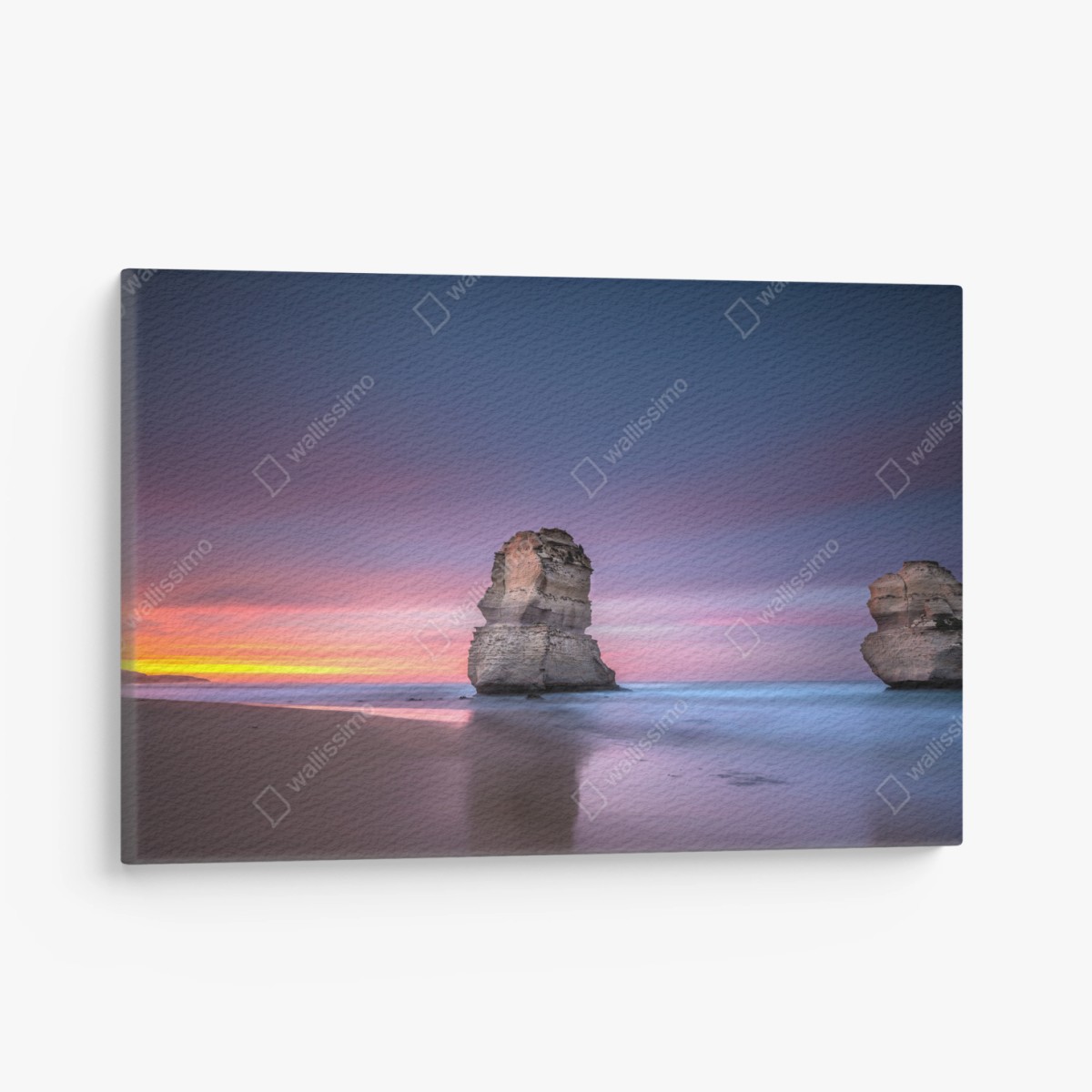 Tableau sur toile paysage côtier au coucher de soleil – Wallnifity®