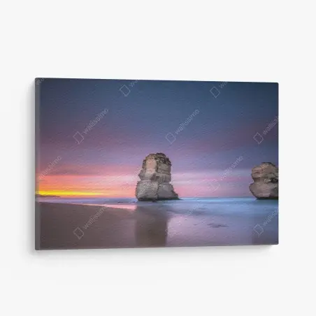 Tableau sur toile paysage côtier au coucher de soleil – Wallnifity®