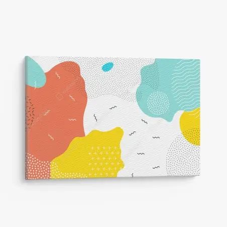 Tableau sur toile motif abstrait coloré et vibrant – Wallnifity®