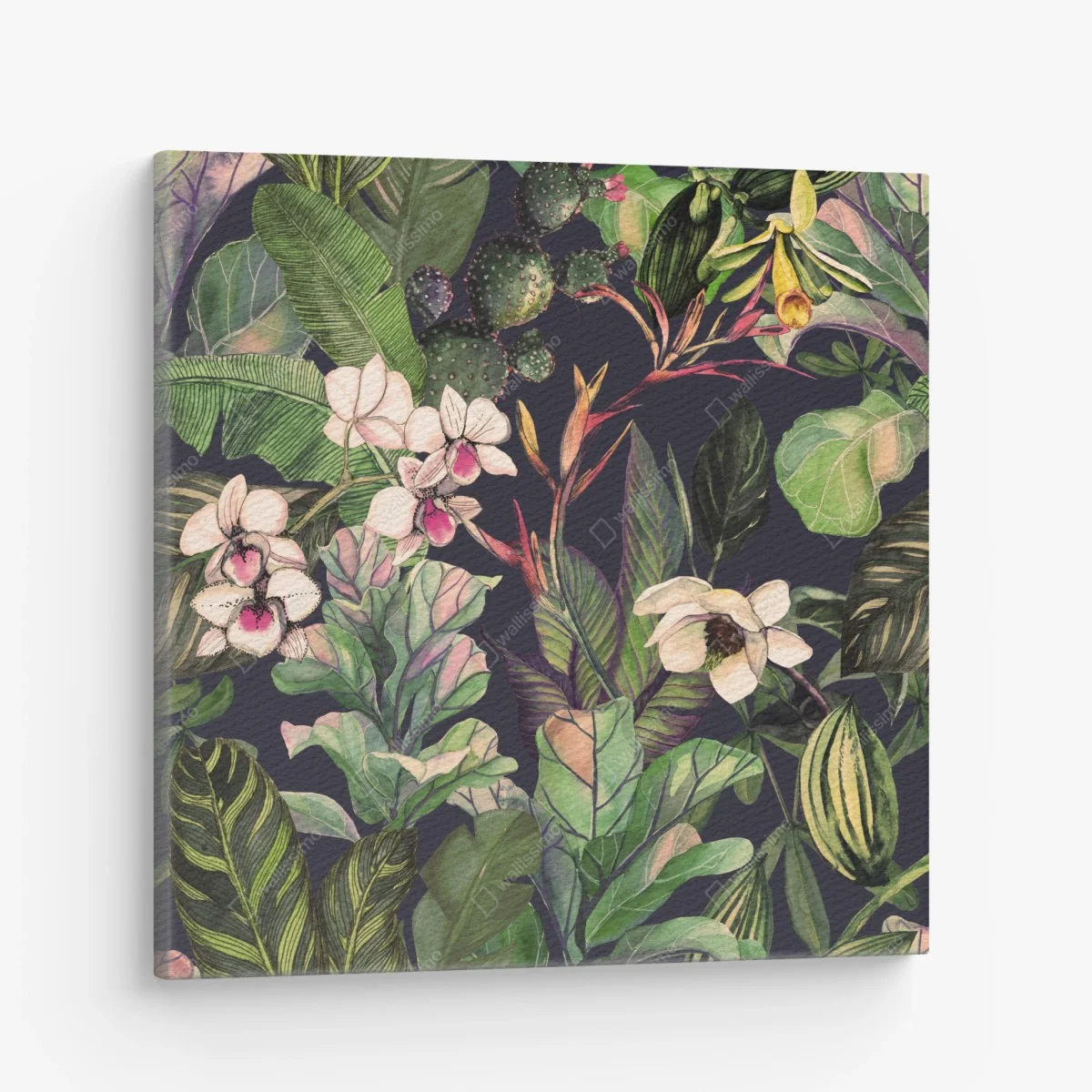 Tableau sur toile jungle florale en aquarelle – Wallnifity® Tableau sur toile jungle florale en aquarelle – Wallnifity®