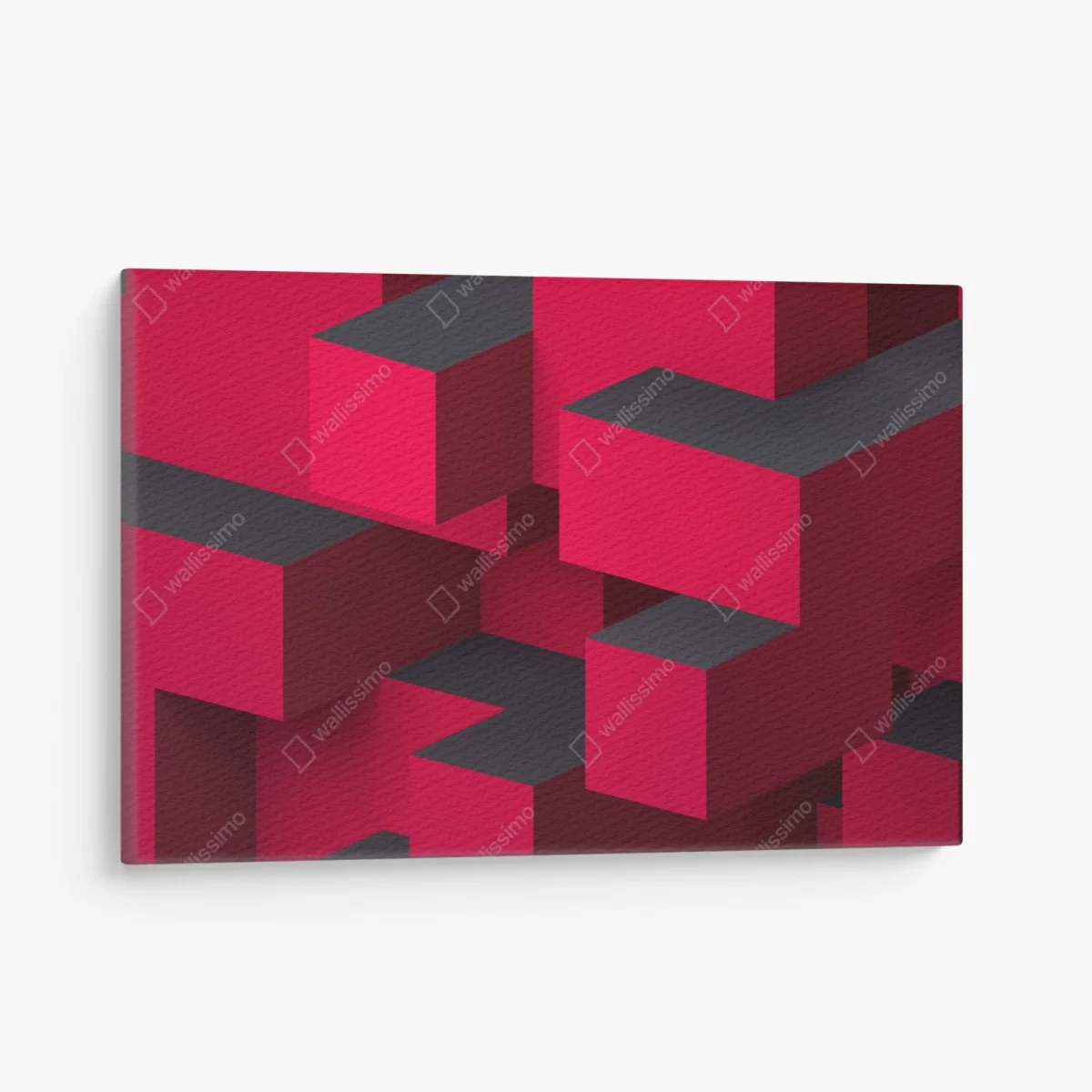 Tableau sur toile composition cubique rouge et noire – Wallnifity® Tableau sur toile composition cubique rouge et noire – Wallnifity®