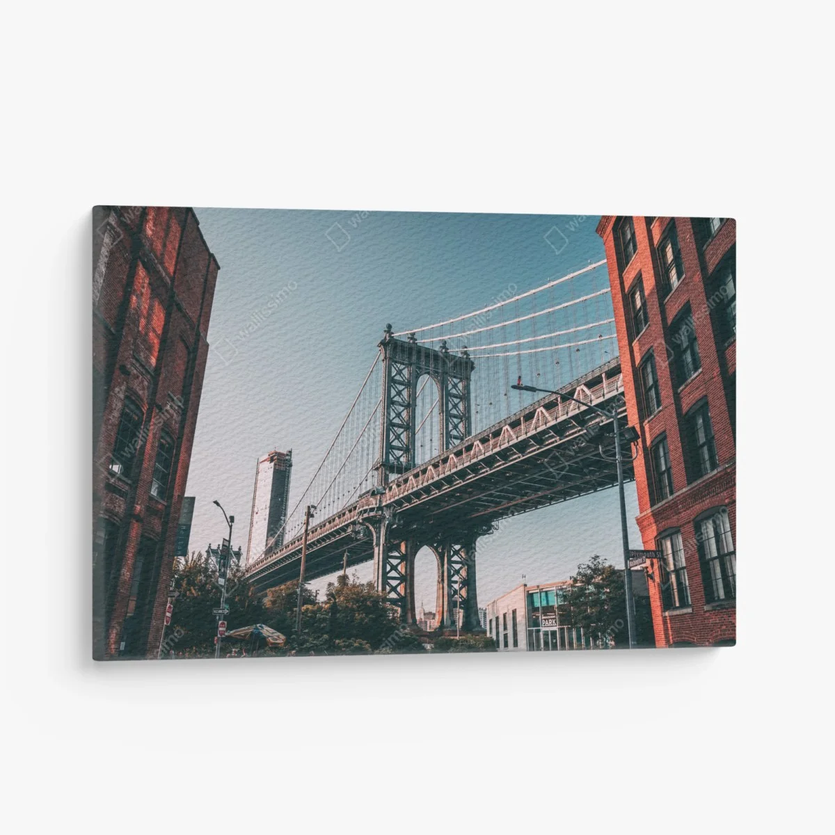 Tableau sur toile vue urbaine du pont de Manhattan depuis Brooklyn – Wallnifity® Tableau sur toile vue urbaine du pont de Manhattan depuis Brooklyn – Wallnifity®