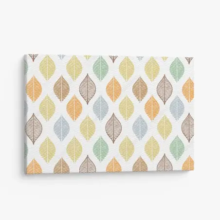 Tableau sur toile motif feuilles pastel scandinave – Wallnifity®