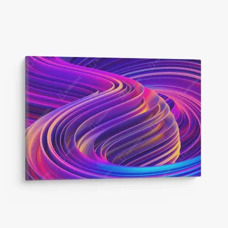 Tableau sur toile vagues abstraites néon et dégradés fluides – Wallnifity®