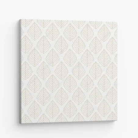 Tableau sur toile motif feuilles dorées minimaliste – Wallnifity®