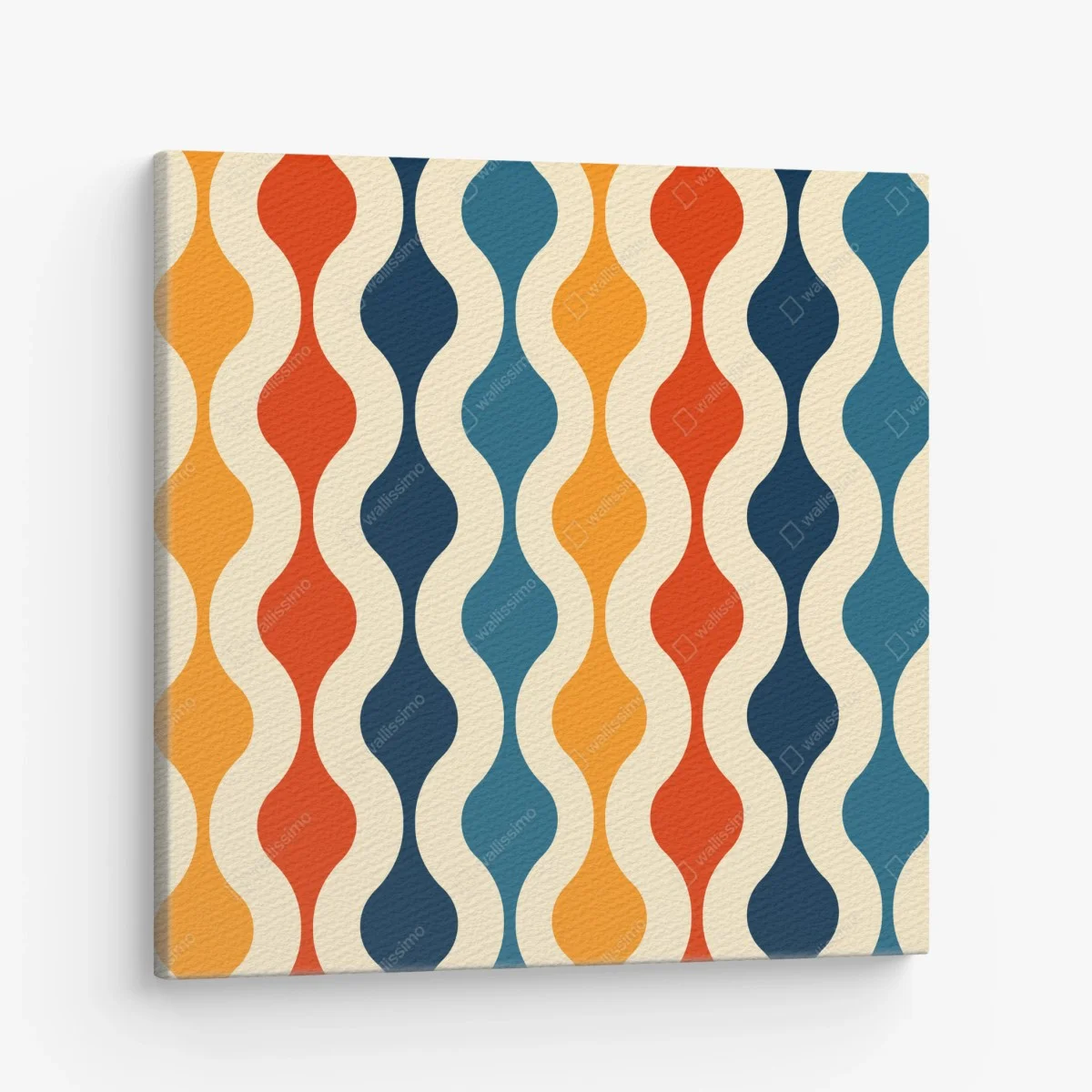 Tableau sur toile motif rétro ondulé aux couleurs chaudes – Wallnifity® Tableau sur toile motif rétro ondulé aux couleurs chaudes – Wallnifity®