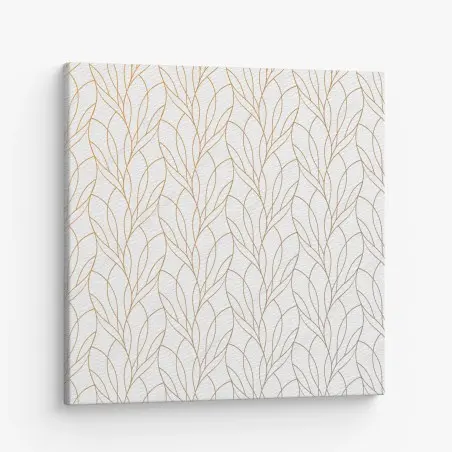 Tableau sur toile motif feuillage doré élégant pour décoration – Wallnifity®