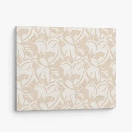 Tableau sur toile motif feuillage beige délicat – Wallnifity®