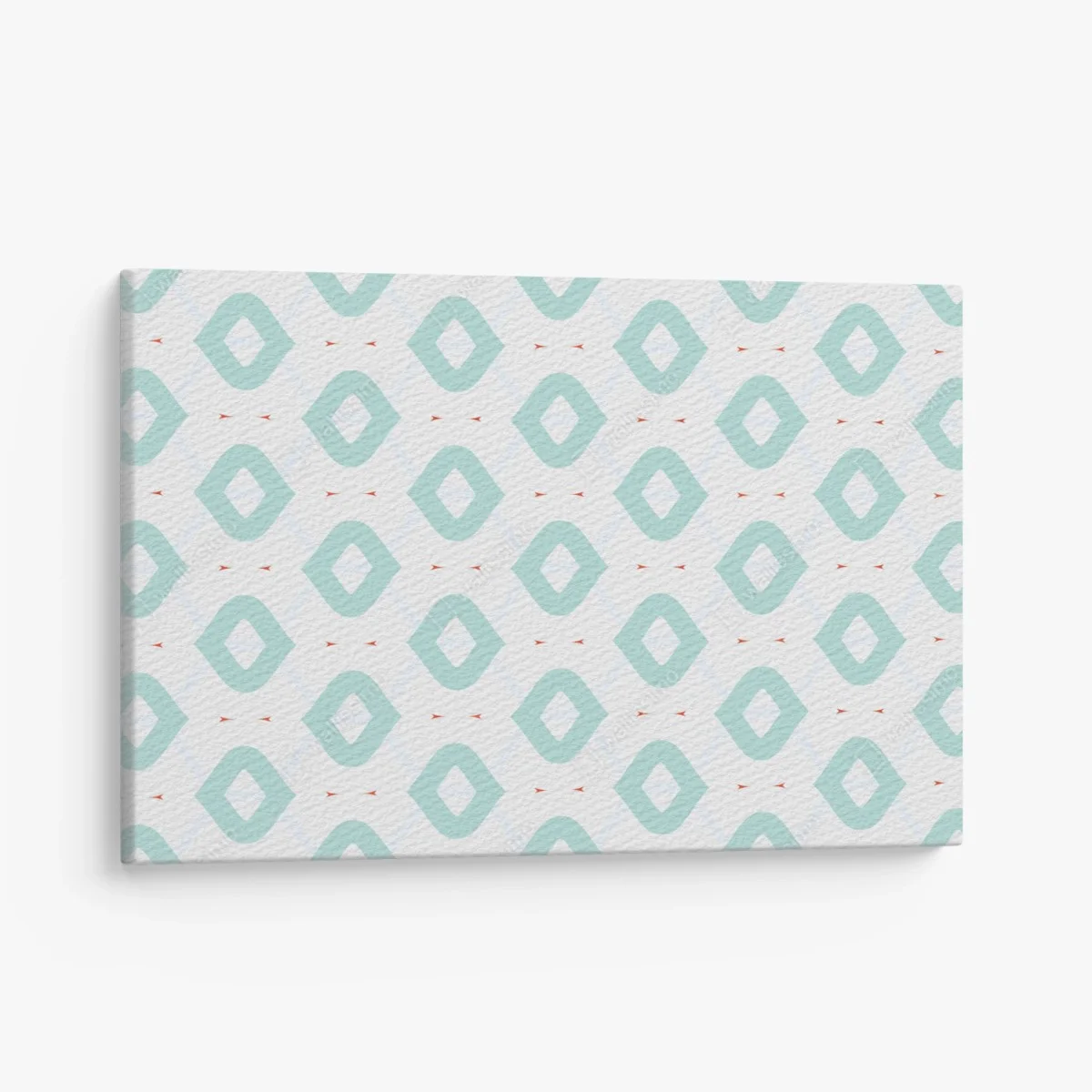 Tableau sur toile motif losanges turquoise et corail – Wallnifity® Tableau sur toile motif losanges turquoise et corail – Wallnifity®