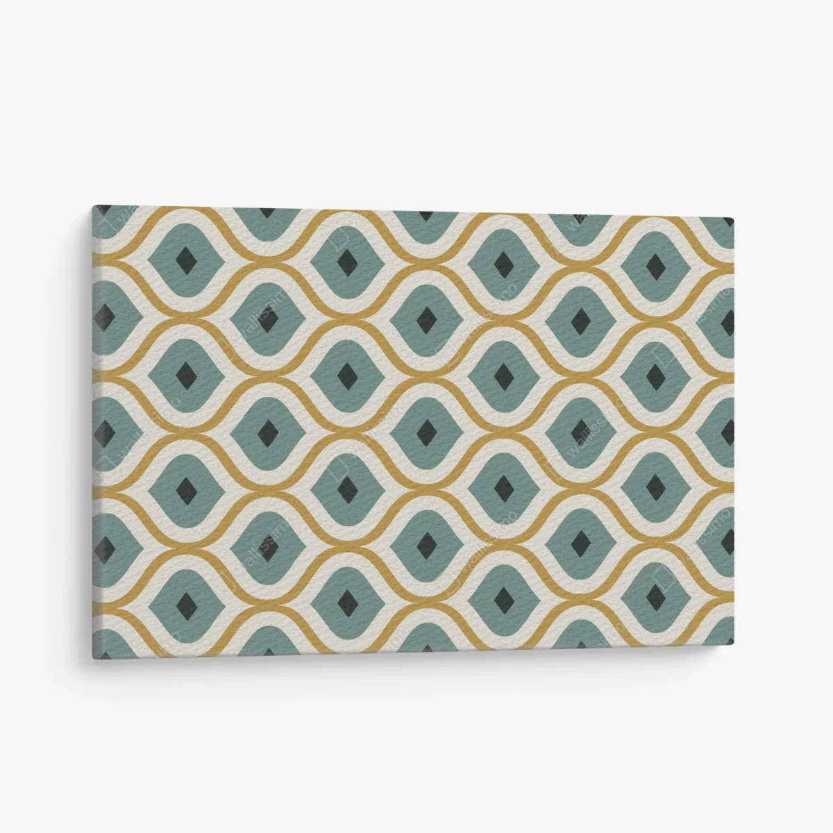 Tableau sur toile motif géométrique élégant en vert et or – Wallnifity® Tableau sur toile motif géométrique élégant en vert et or – Wallnifity®