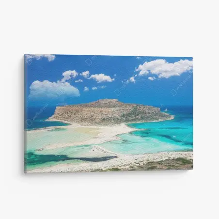 Tableau sur toile Balos, lagon turquoise de Crète – Wallnifity®