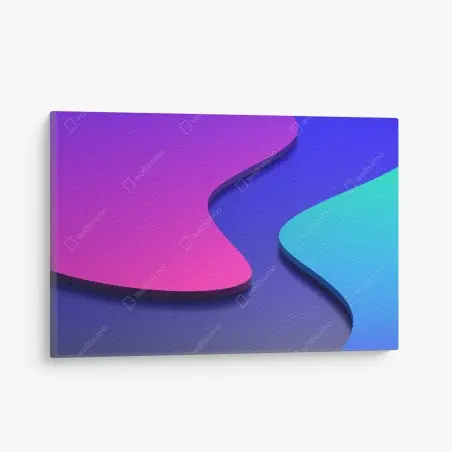 Tableau sur toile abstraction 3d en dégradé violet et bleu – Wallnifity®