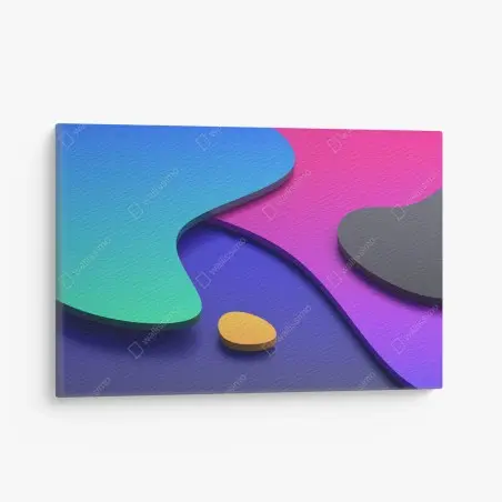 Tableau sur toile composition abstraite dégradé violet et bleu minimaliste – Wallnifity®