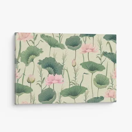 Tableau sur toile oasis de lotus pastel – Wallnifity®