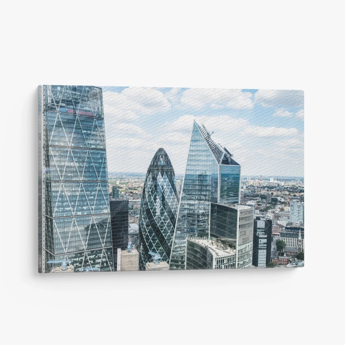 Tableau sur toile panorama urbain de Londres aux gratte-ciel en verre – Wallnifity® Tableau sur toile panorama urbain de Londres aux gratte-ciel en verre – Wallnifity®