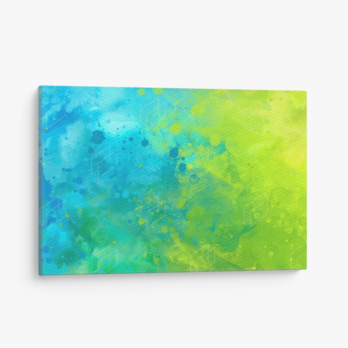 Tableau sur toile fusion bleue et verte abstraite – Wallnifity®
