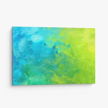 Tableau sur toile fusion bleue et verte abstraite – Wallnifity®