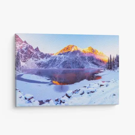 Tableau sur toile paysage alpin au lever du soleil dans les Alpes italiennes – Wallnifity®