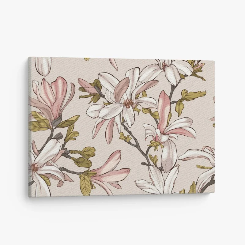 Tableau sur toile motif magnolia élégant en teintes pastel – Wallnifity® Tableau sur toile motif magnolia élégant en teintes pastel – Wallnifity®