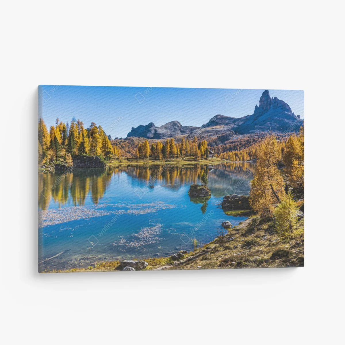 Tableau sur toile reflets d'automne au lac alpin – Wallnifity® Tableau sur toile reflets d'automne au lac alpin – Wallnifity®