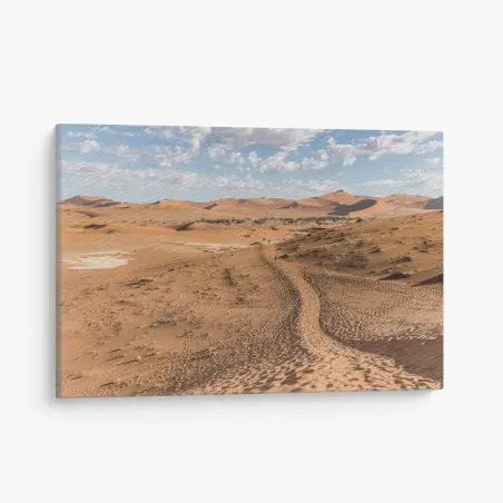 Tableau sur toile horizon de dunes dorées et ciel ouvert – Wallnifity®