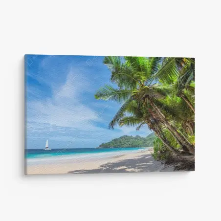 Tableau sur toile havre tropical au bord de la mer – Wallnifity®