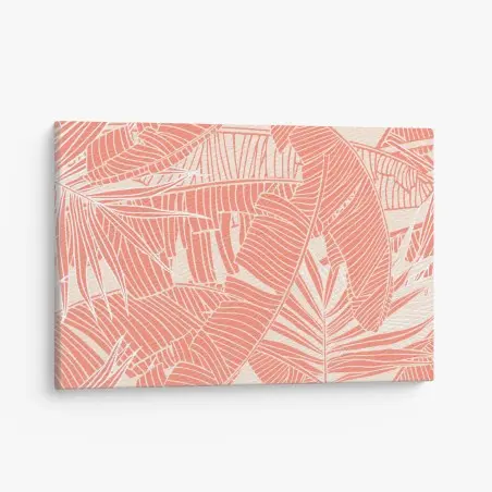 Tableau sur toile jungle corail stylisée – Wallnifity®