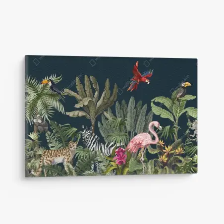 Tableau sur toile oasis tropicale colorée – Wallnifity®