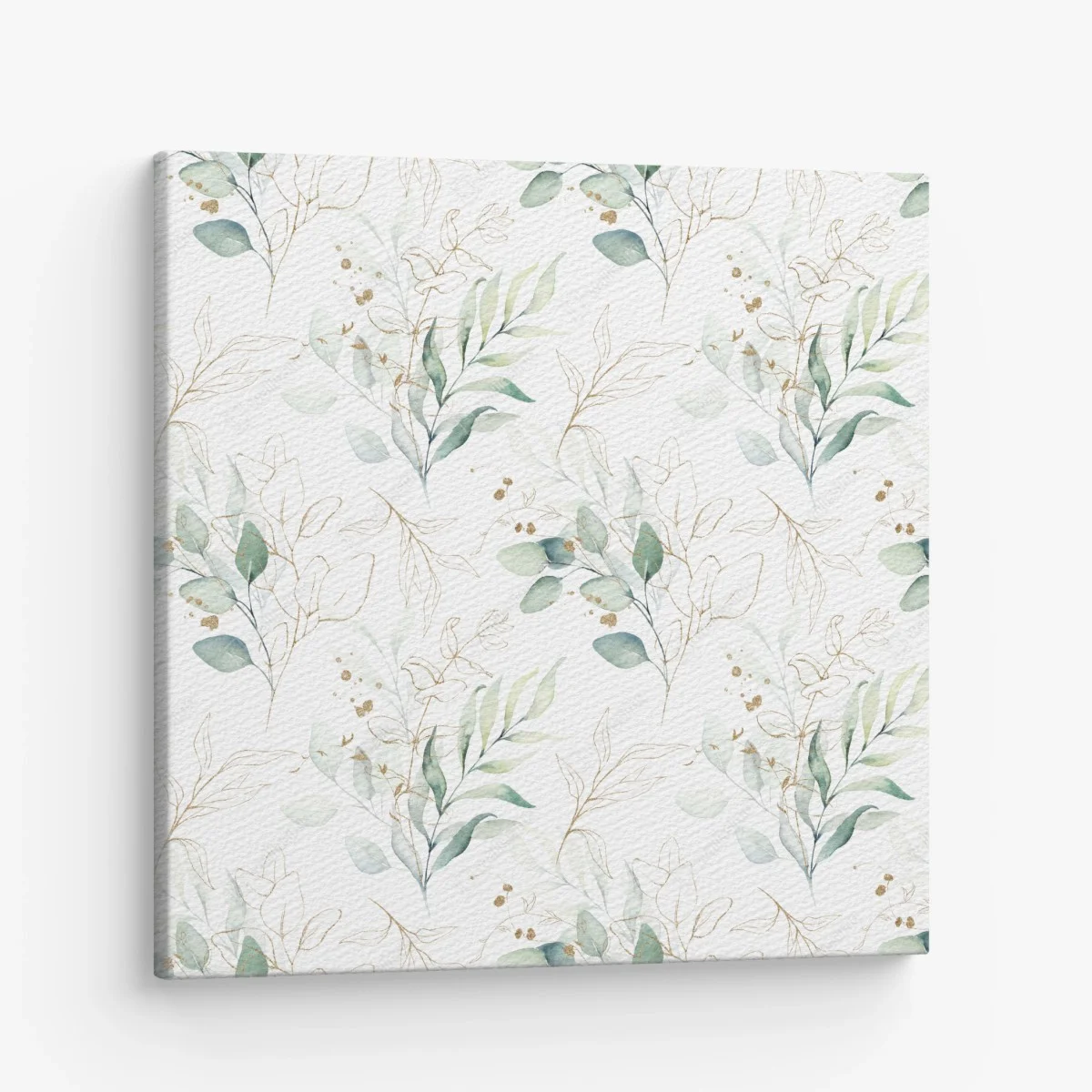 Tableau sur toile motif botanique aquarelle vert et doré – Wallnifity® Tableau sur toile motif botanique aquarelle vert et doré – Wallnifity®