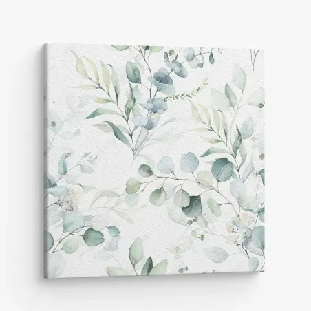 Tableau sur toile eucalyptus aquarelle élégant motif botanique apaisant – Wallnifity®