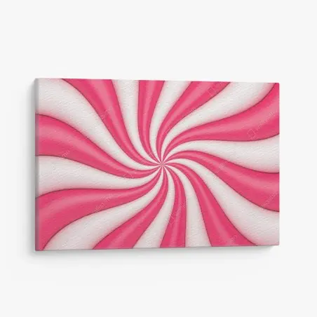 Tableau sur toile tourbillon rose et blanc aux ondulations douces – Wallnifity®