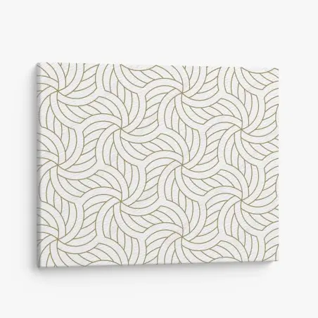 Tableau sur toile motif géométrique doré en spirale – Wallnifity®