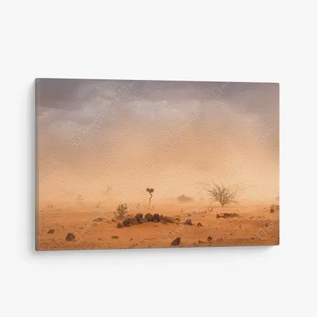 Tableau sur toile tempête de sable dans le camp de Dollo Ado – Wallnifity®