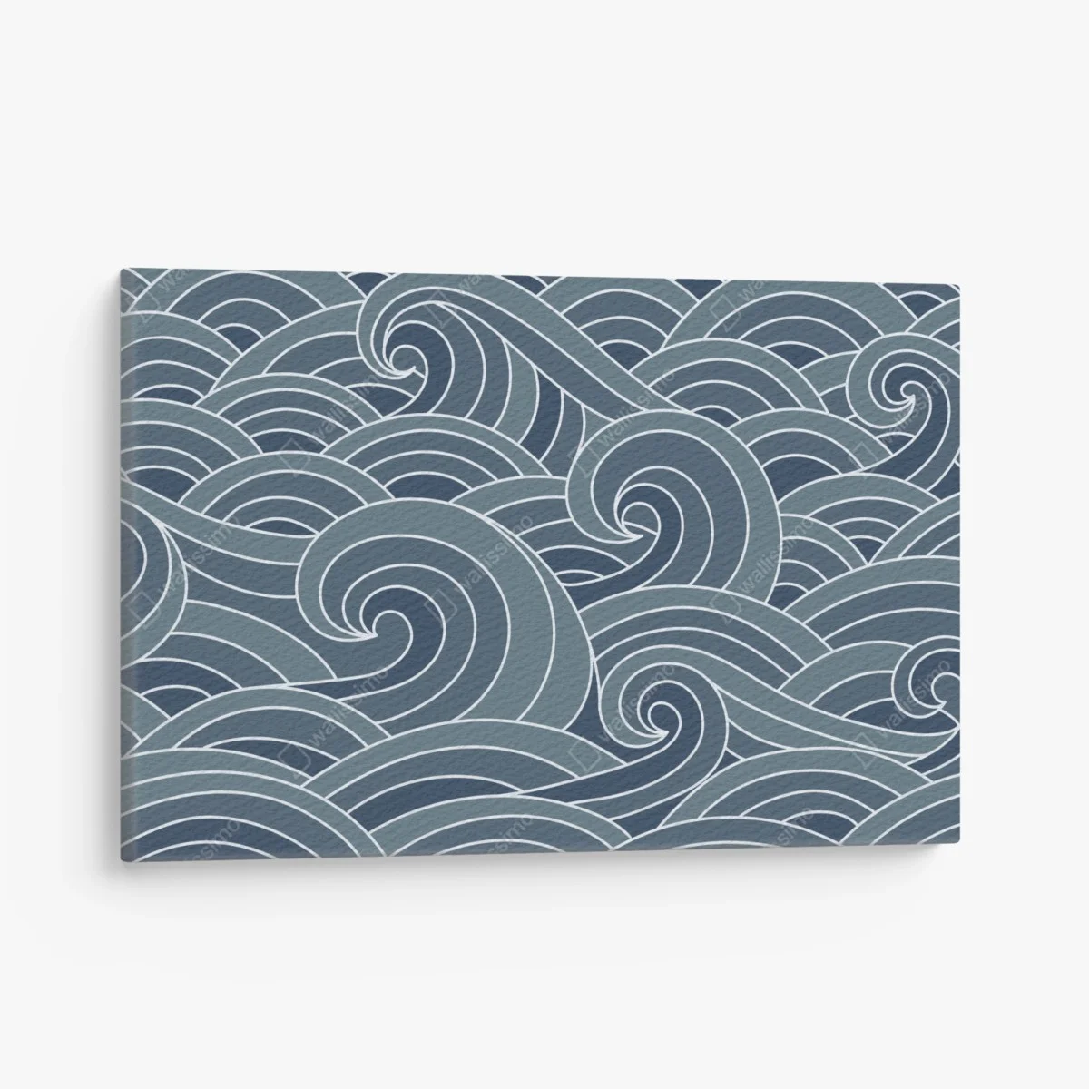 Tableau sur toile vagues stylisées japonaises bleu-gris – Wallnifity® Tableau sur toile vagues stylisées japonaises bleu-gris – Wallnifity®
