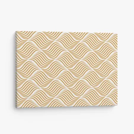 Tableau sur toile motif ondulé doré pour décoration murale – Wallnifity®