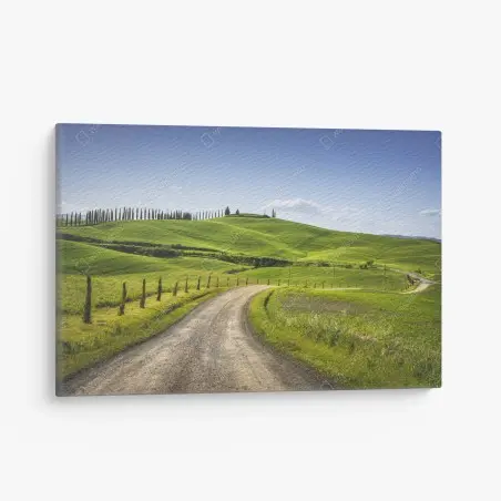 Tableau sur toile route sinueuse en Toscane près de Sienne – Wallnifity®