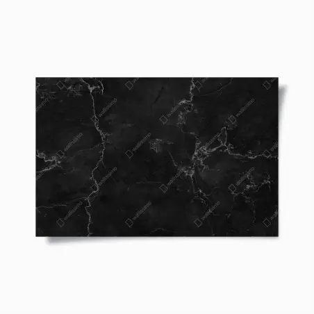 Poster marbre noir contemporain à veines blanches – Wallnifity®