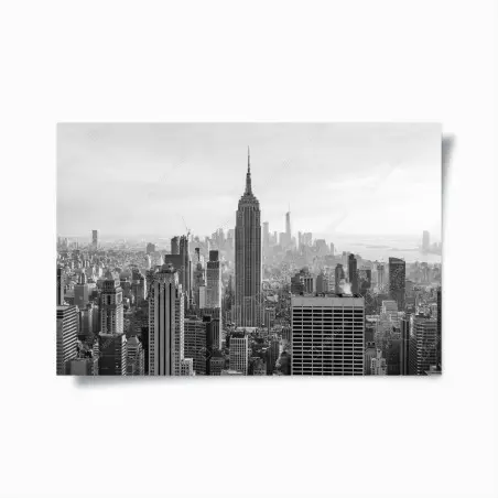 Poster panorama urbain de New York en noir et blanc – Wallnifity®