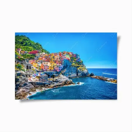 Poster paysage côtier coloré de Manarola – Wallnifity®