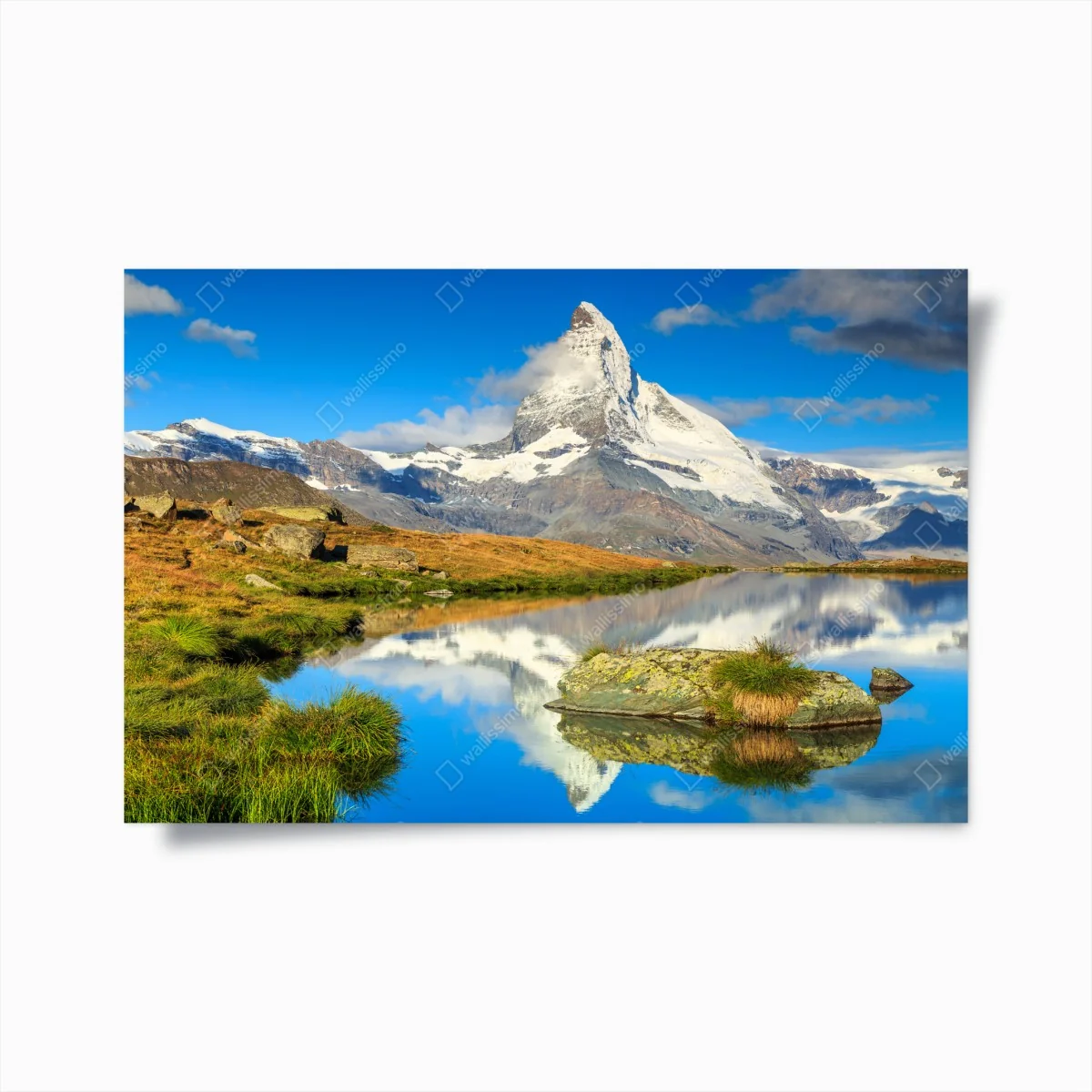 Poster vue tranquille du Cervin au reflet parfait – Wallnifity® Poster vue tranquille du Cervin au reflet parfait – Wallnifity®