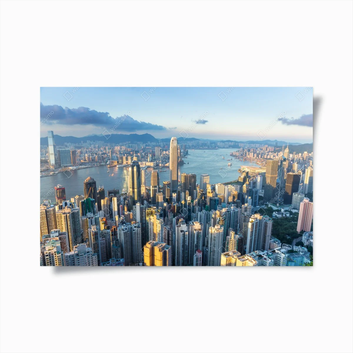 Poster coucher de soleil sur Hong Kong, panorama urbain – Wallnifity® Poster coucher de soleil sur Hong Kong, panorama urbain – Wallnifity®