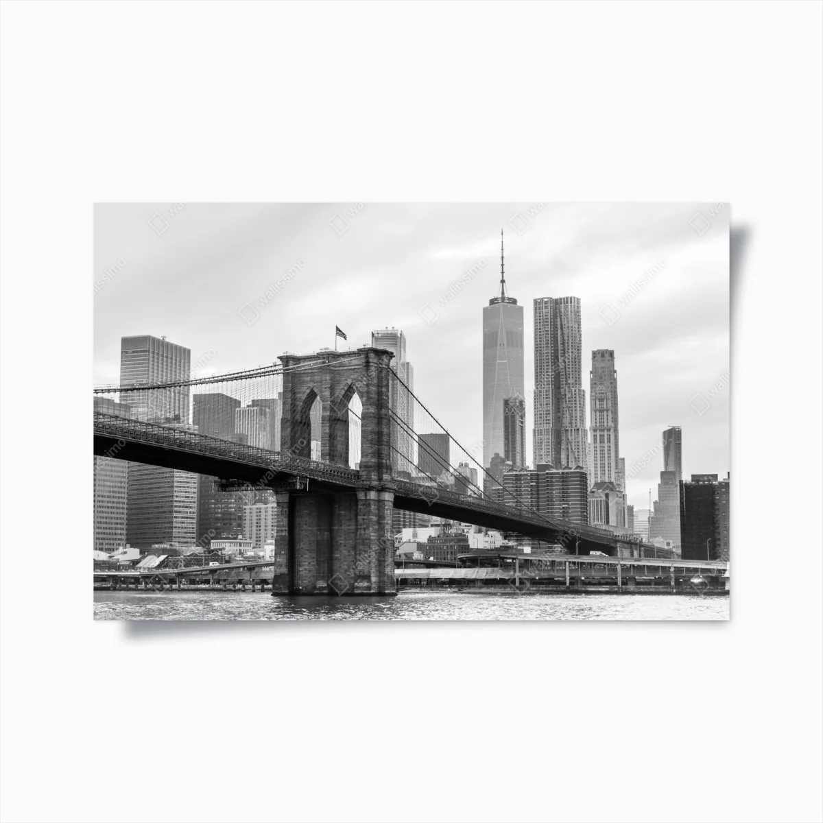 Poster vue iconique du pont de Brooklyn et skyline de New York – Wallnifity® Poster vue iconique du pont de Brooklyn et skyline de New York – Wallnifity®