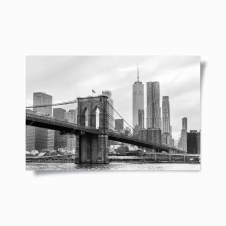 Poster vue iconique du pont de Brooklyn et skyline de New York – Wallnifity®