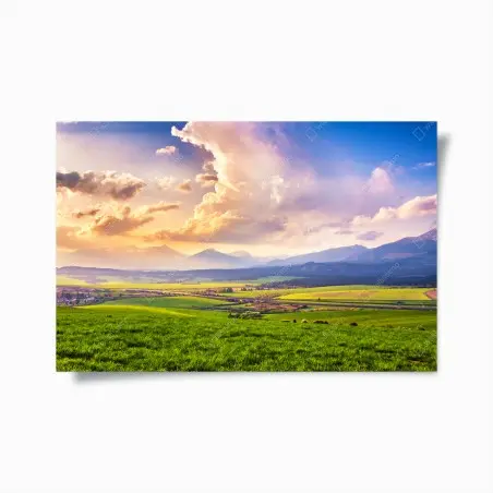 Poster paysage printanier des Tatras de Slovaquie – Wallnifity®