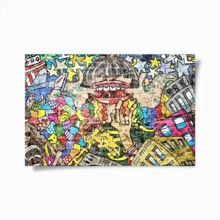 Poster fresque urbaine colorée et ludique – Wallnifity®